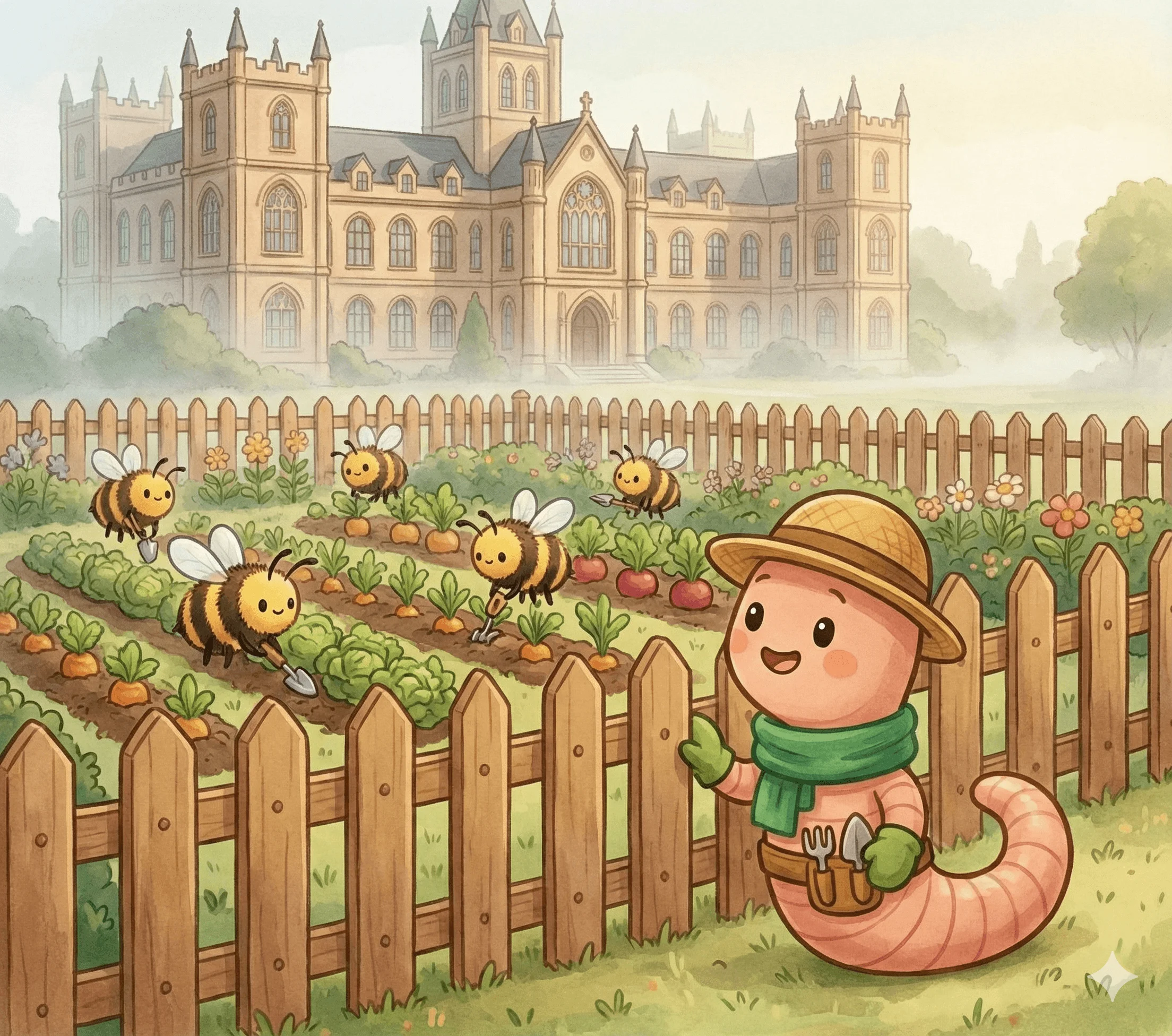podrick meets the bees tending to a farm plot